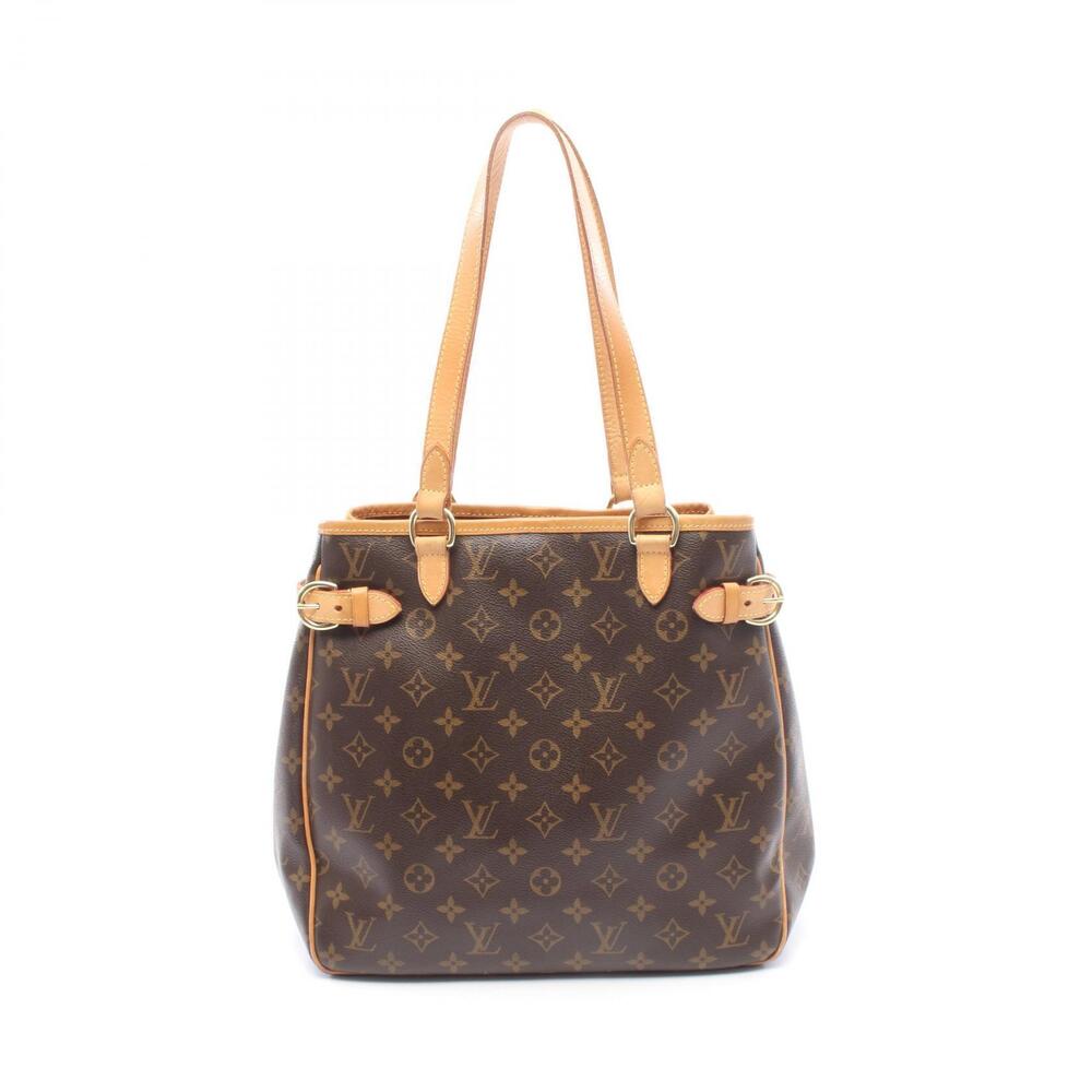 Louis Vuitton Batignolles Vertical Tote Bag Canvas Leather Monogram Brown
